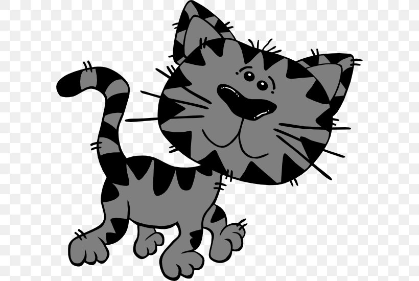 Cat Kitten Clip Art, PNG, 600x550px, Cat, Art, Big Cats, Black, Black And White Download Free