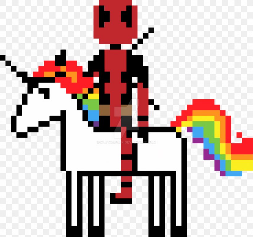 Deadpool Pixel Art Unicorn, PNG, 924x864px, Deadpool, Area, Art, Dead Pool, Deviantart Download Free