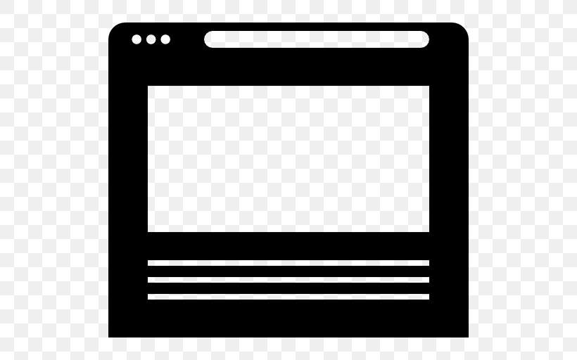 Rectangle Technology Black And White, PNG, 512x512px, Web Browser, Area, Black, Black And White, Computer Accessory Download Free