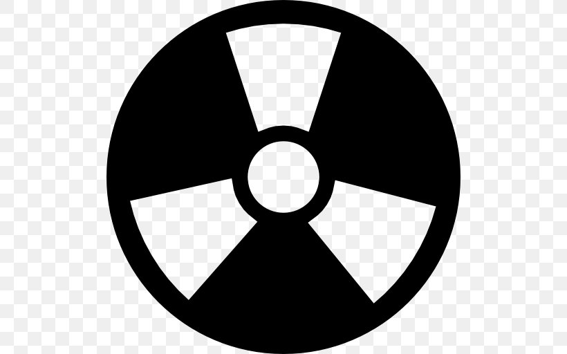 Radioactive Decay Ionizing Radiation Symbol, PNG, 512x512px, Radioactive Decay, Area, Black, Black And White, Hazard Symbol Download Free