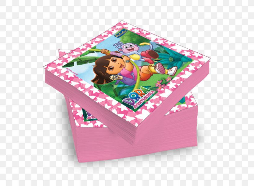 Paper Cloth Napkins Pink M Silk Dora The Explorer, PNG, 600x600px, Paper, Box, Cloth Napkins, Dora The Explorer, Magenta Download Free