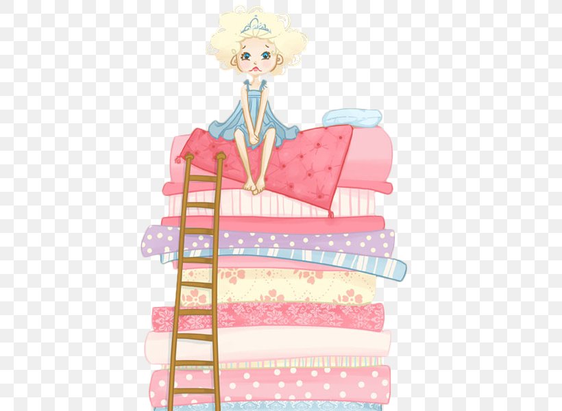 The Princess And The Pea Fairy Tale Illustration, PNG, 600x600px, Princess And The Pea, Art, Bed, Bedding, Drawing Download Free