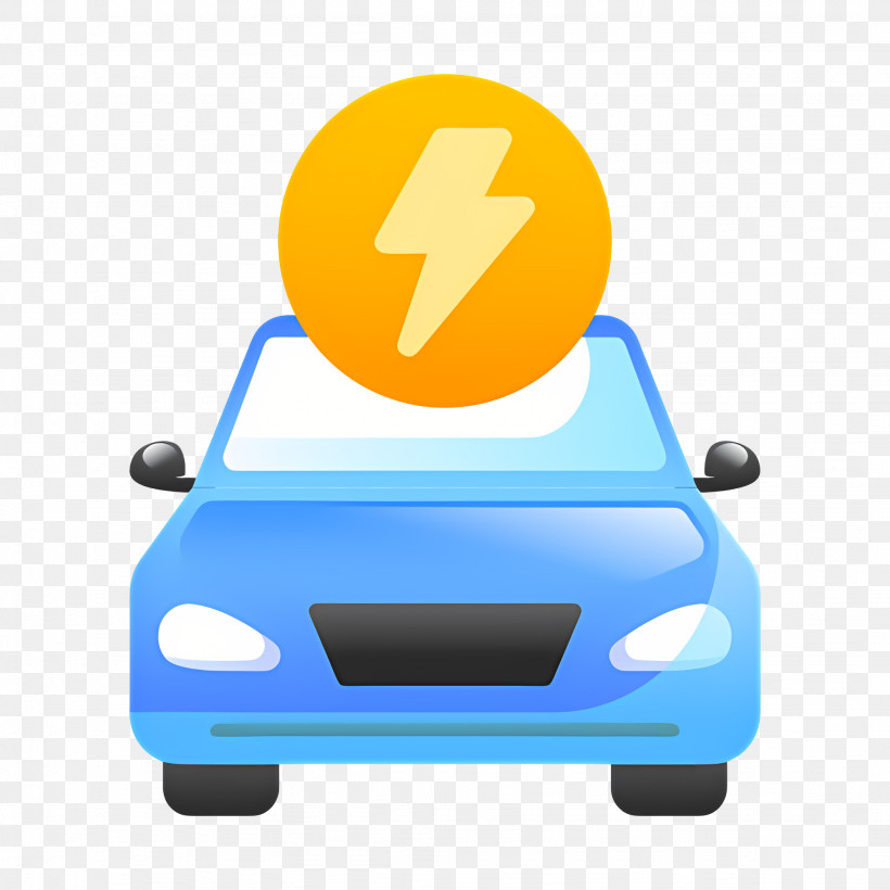 Electric Car - Electric Car Icon With Lightning Symbol PNG