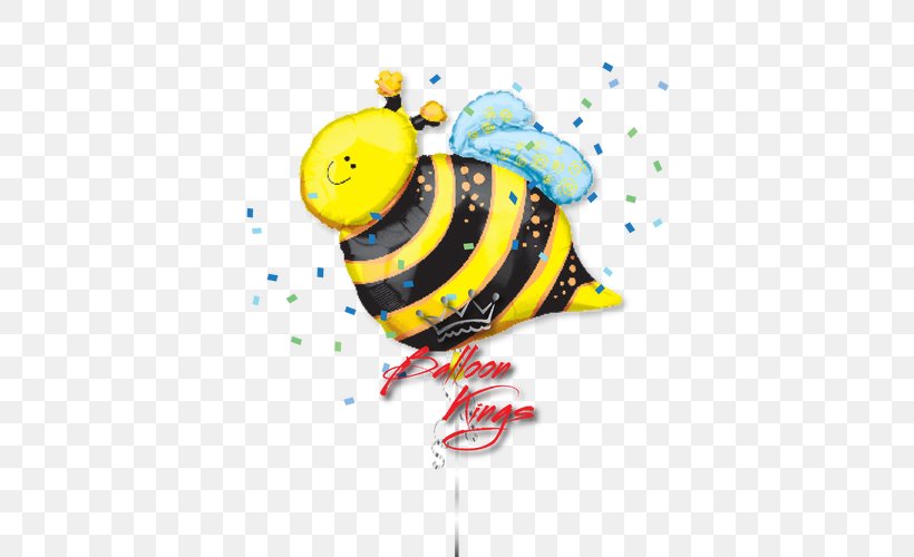 Bee Balloon Birthday Party Baby Shower, PNG, 500x500px, Bee, Art, Baby Shower, Balloon, Birthday Download Free