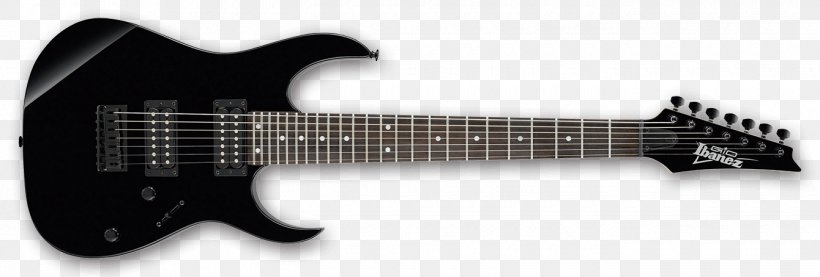 Ibanez RG Seven-string Guitar Ibanez GRG7221 7-String Electric Guitar Ibanez GIO, PNG, 1340x454px, Ibanez Rg, Acoustic Electric Guitar, Acoustic Guitar, Bass Guitar, Black And White Download Free