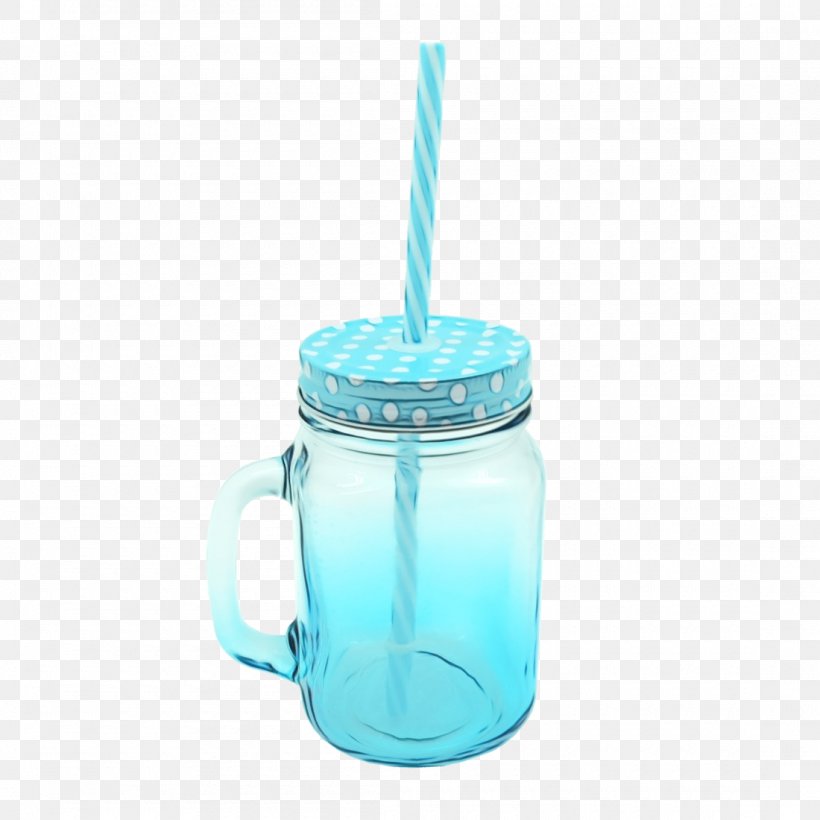 Mason Jar Turquoise Aqua Drinkware Lid, PNG, 1100x1100px, Watercolor, Aqua, Drinkware, Food Storage Containers, Glass Download Free