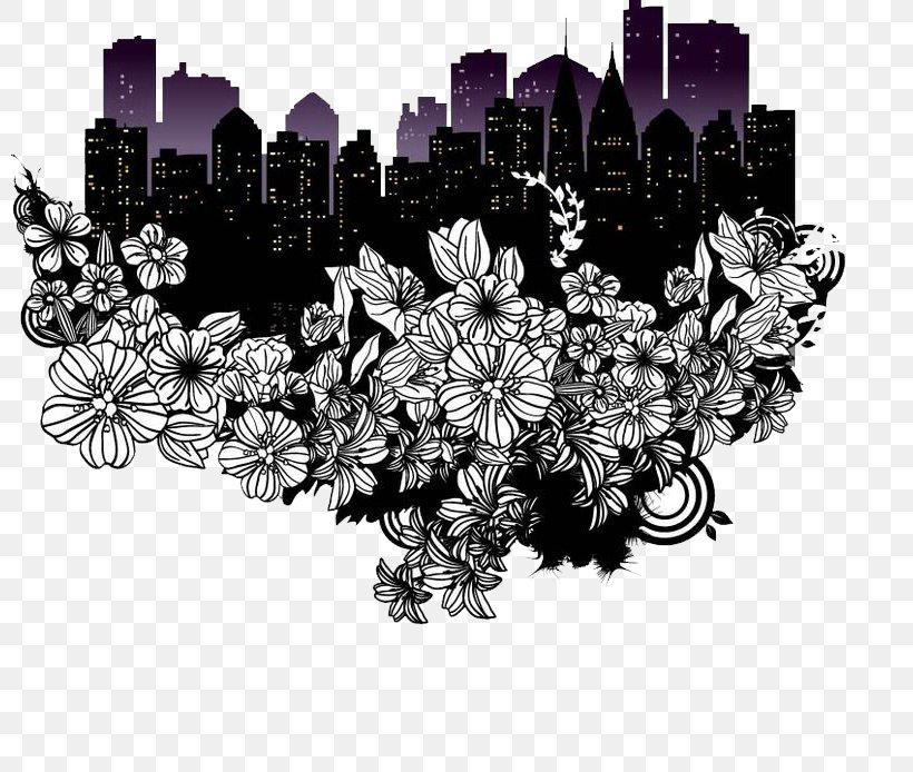 Silhouette City Black And White Photography, PNG, 800x694px, Silhouette, Architecture, Black And White, Chinese Painting, City Download Free