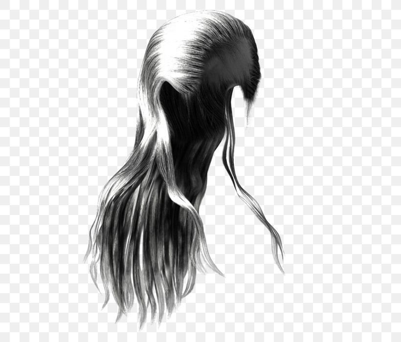 Long Hair Hair Coloring Wig, PNG, 600x700px, Long Hair, Black And White, Black Hair, Brown Hair, Digital Image Download Free