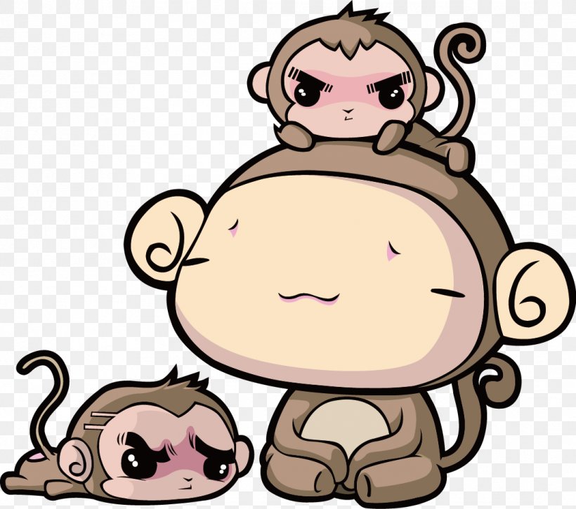 U7334u5e74u5409u7965 Monkey Cartoon, PNG, 1088x963px, Monkey, Area, Cartoon, Cheek, Chinese New Year Download Free