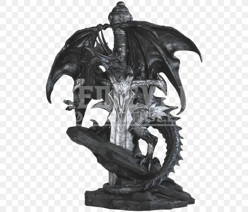 White Dragon Figurine Sculpture Statue, PNG, 700x700px, Dragon, Black And White, Collectable, Color, Fantasy Download Free