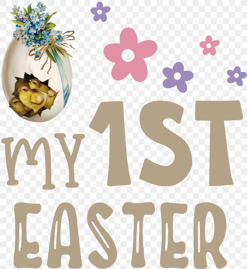 Happy Easter Day My 1st Easter, PNG, 2756x3000px, Happy Easter Day, Floral Design, Happiness, Logo, M Download Free