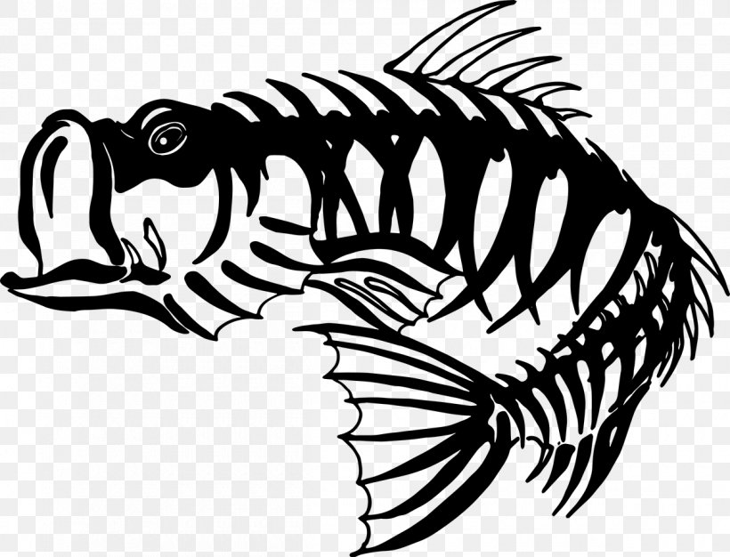 Skeleton Fishing Bass Clip Art, PNG, 1200x917px, Skeleton, Art, Bass, Bass Fishing, Black And White Download Free