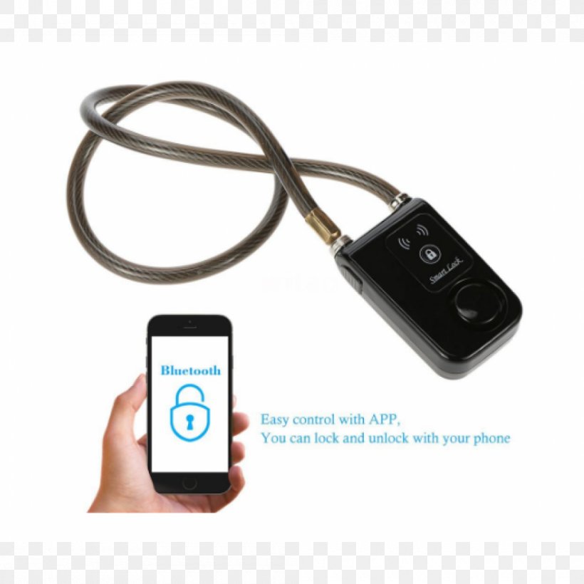 Smart Lock Anti-theft System Bluetooth Low Energy, PNG, 1000x1000px, Smart Lock, Antitheft System, Bicycle, Bicycle Lock, Bluetooth Download Free