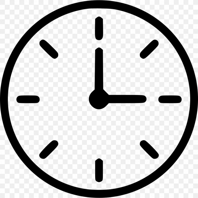 Clip Art, PNG, 980x980px, Clock, Area, Black And White, Flat Design, Illustrator Download Free