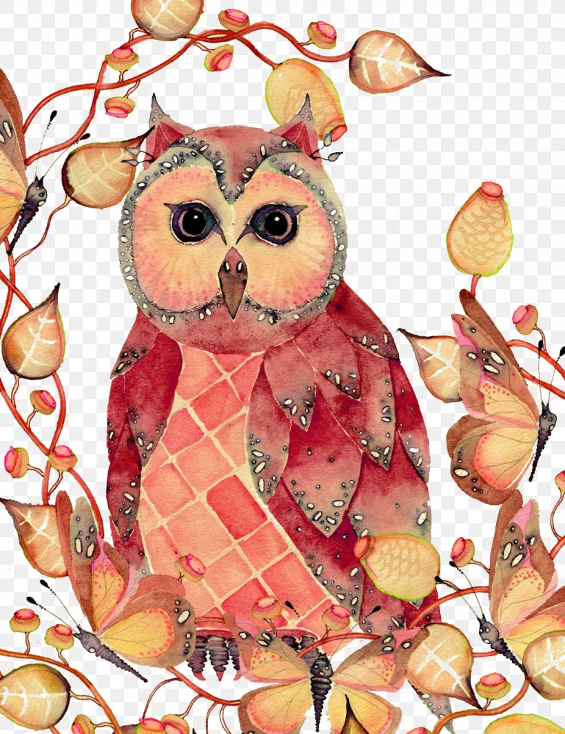 Owl Watercolor Painting Drawing Sketch, PNG, 1024x1332px, Owl, Art, Bird, Bird Of Prey, Canvas Download Free