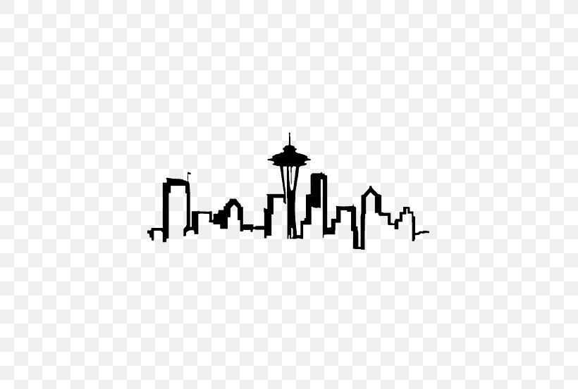 Seattle Skyline Drawing Silhouette, PNG, 553x553px, Seattle, Art, Black, Black And White, Brand Download Free
