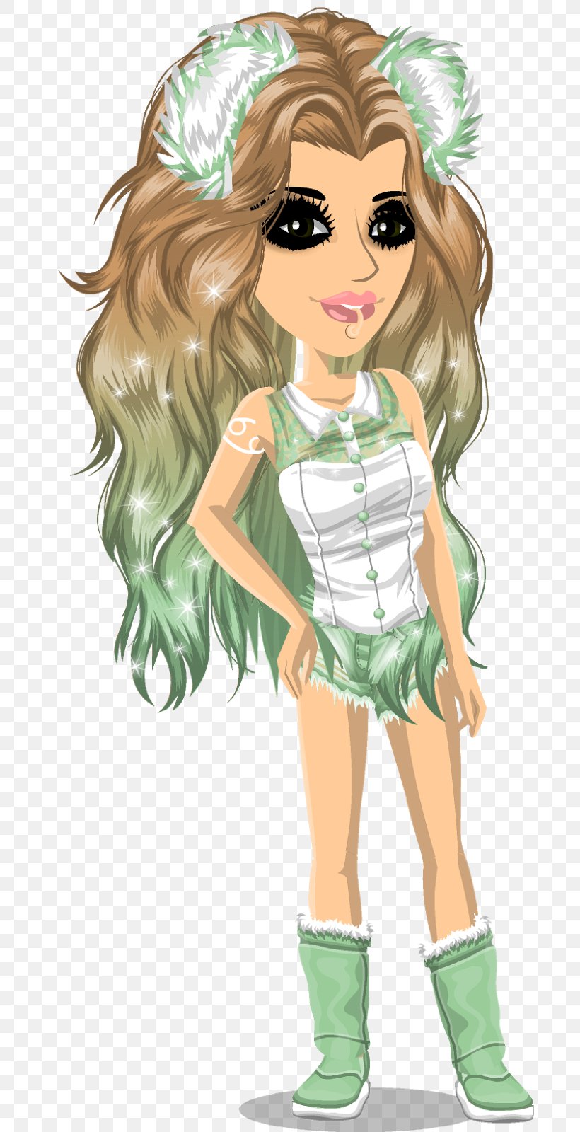 MovieStarPlanet Blogger Brown Hair Mexico, PNG, 690x1600px, Watercolor, Cartoon, Flower, Frame, Heart Download Free