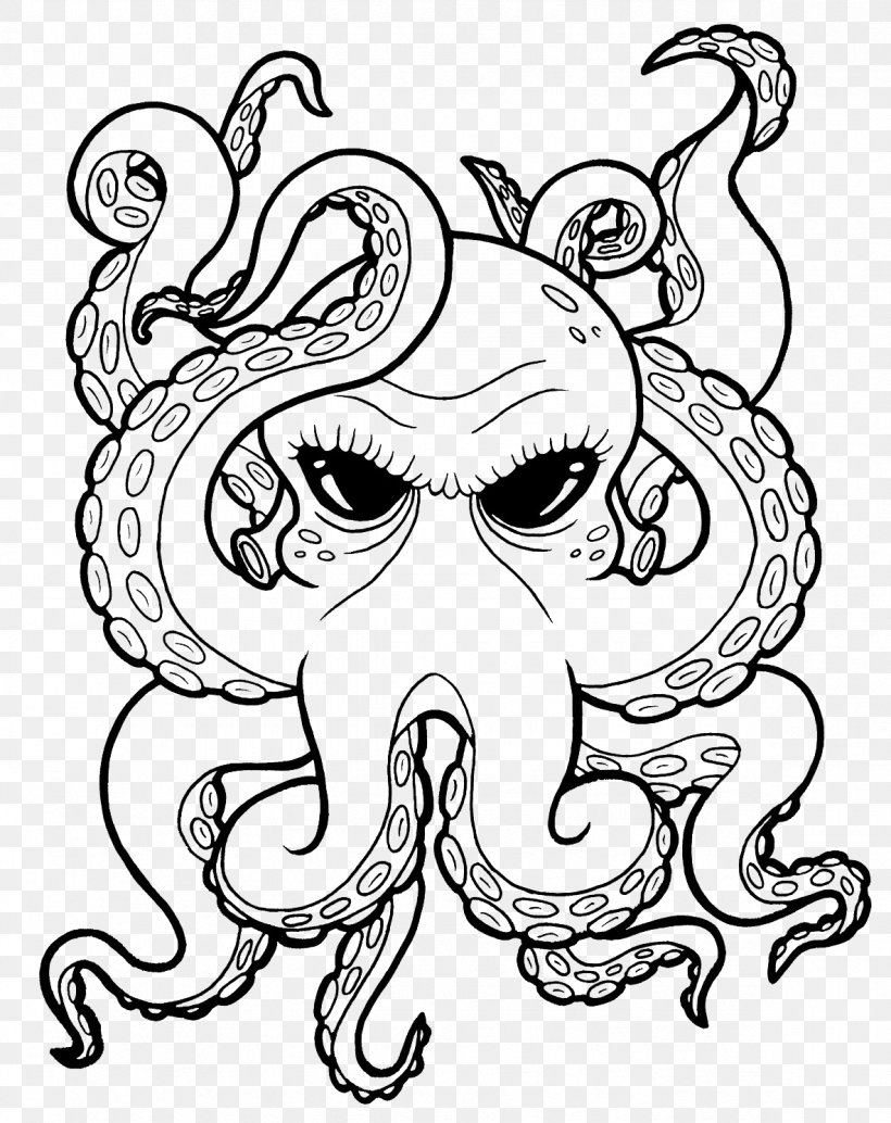 angry octopus drawing