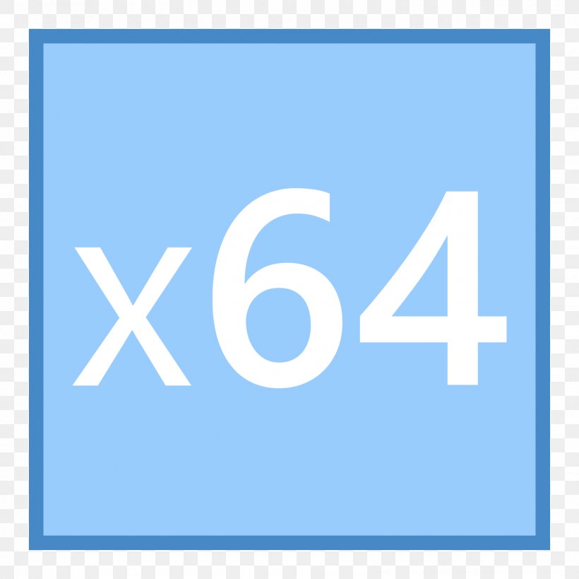 Computer Software X86-64 64-bit Computing, PNG, 1600x1600px, 64bit Computing, Computer Software, Area, Blue, Brand Download Free