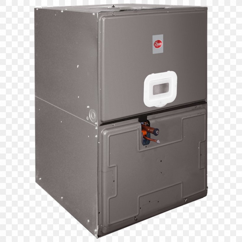 Furnace Rheem Seasonal Energy Efficiency Ratio Air Conditioning Heat Pump, PNG, 1200x1200px, Furnace, Air Conditioning, Air Handler, Central Heating, Electric Heating Download Free