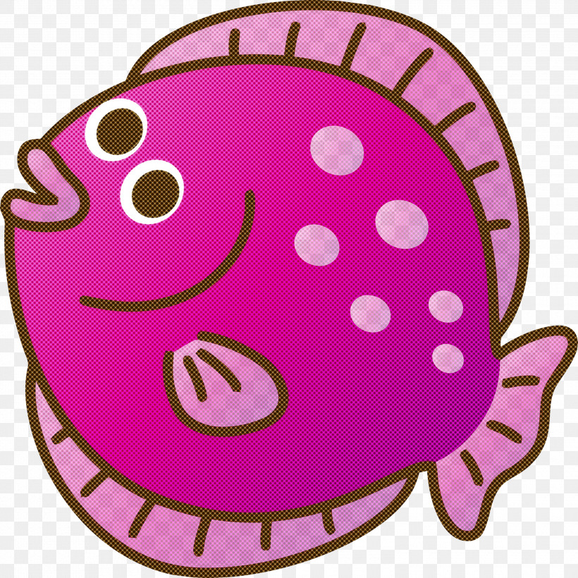 Pink Cartoon Magenta, PNG, 3000x3000px, Flounder, Cartoon, Cartoon Flounder, Fish, Magenta Download Free