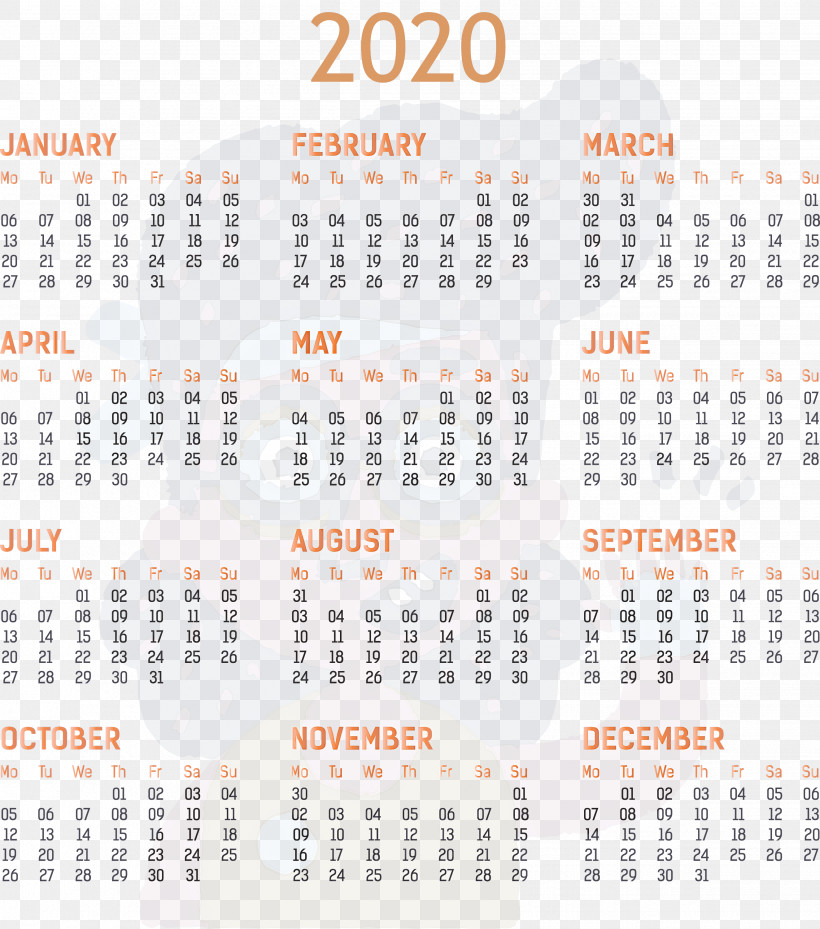 2020 Yearly Calendar Printable 2020 Yearly Calendar Template Full Year Calendar 2020, PNG, 2648x3000px, 2020 Yearly Calendar, Annual Calendar, Calendar Date, Calendar System, Calendar Year Download Free