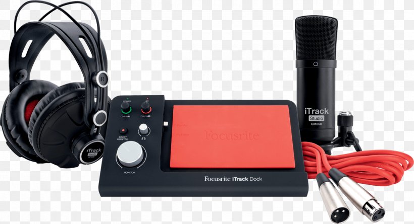 Microphone Focusrite ITrack Dock Recording Studio Sound Recording And Reproduction, PNG, 1200x652px, Watercolor, Cartoon, Flower, Frame, Heart Download Free