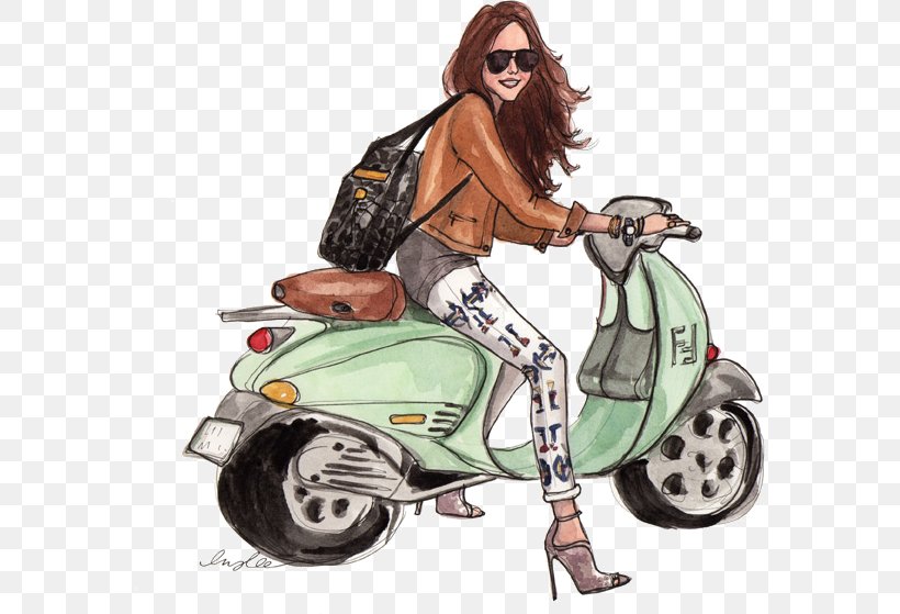Scooter Vespa Motorcycle Drawing Sketch, PNG, 574x559px, Scooter, Art, Automotive Design, Car, Drawing Download Free
