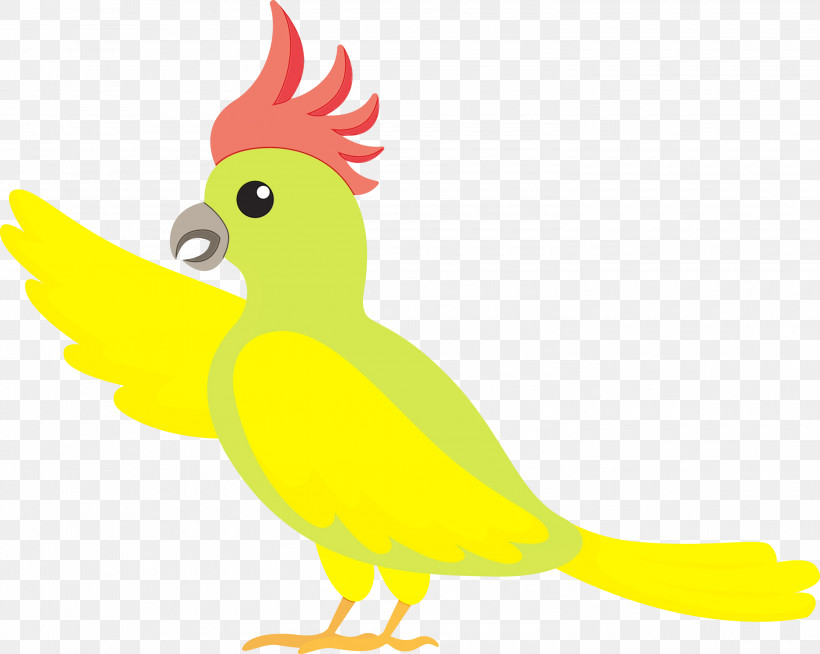 Rooster Parrots Chicken Beak Yellow, PNG, 3000x2395px, Bird Cartoon, Beak, Chicken, Cute Bird, Paint Download Free