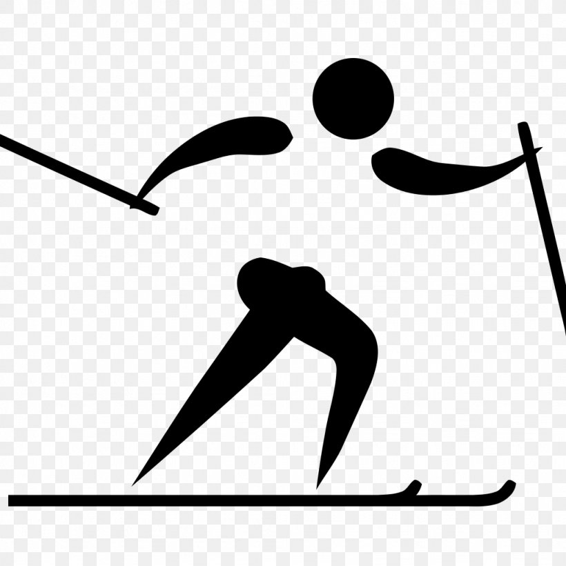 Winter Olympic Games Cross-country Skiing Olympic Sports, PNG, 1024x1024px, Winter Olympic Games, Alpine Skiing, Area, Black, Black And White Download Free