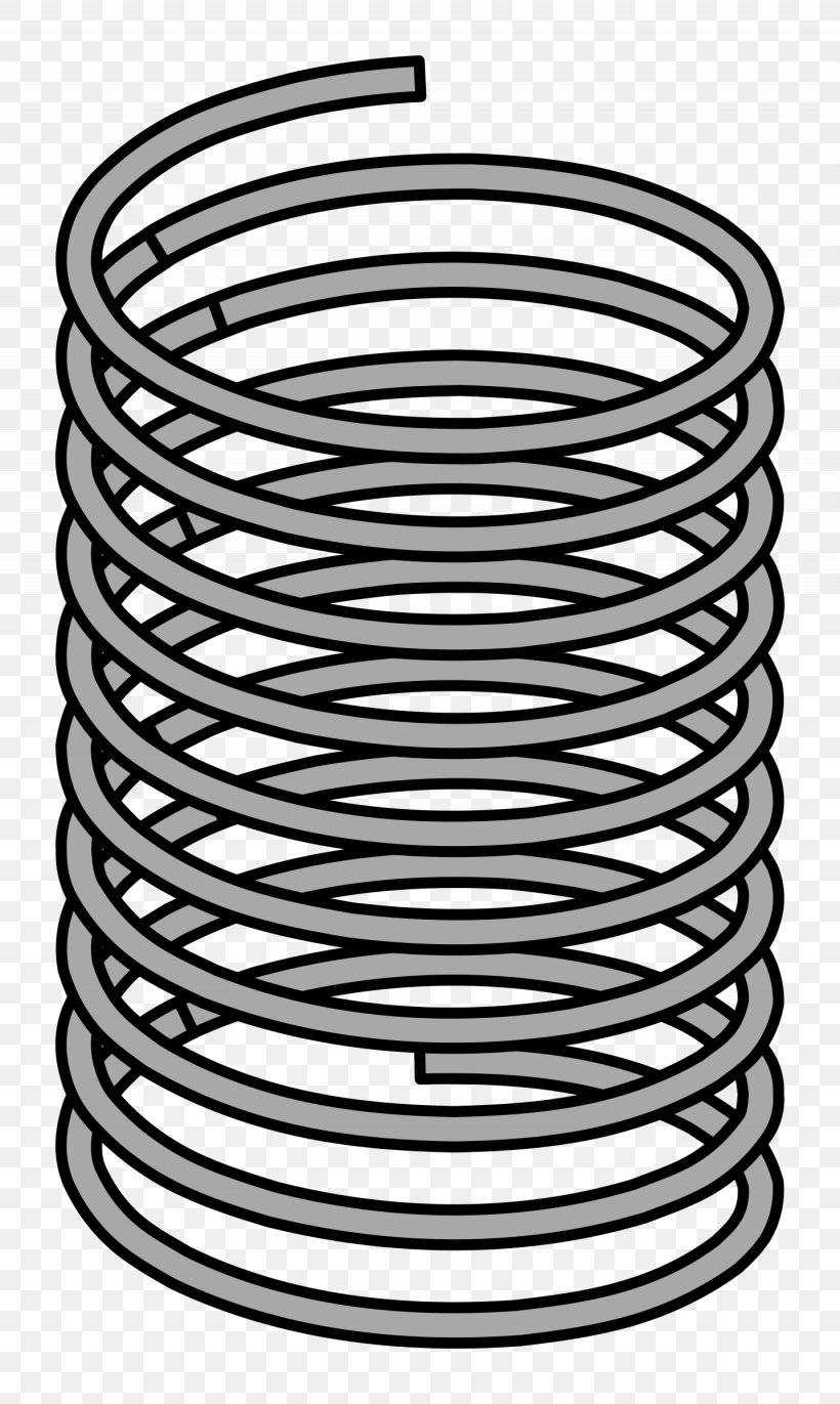 Coil Spring Clip Art, PNG, 1435x2400px, Spring, Bathroom Accessory, Black And White, Coil Spring, Constantforce Spring Download Free