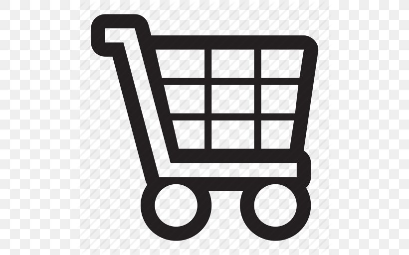 Shopping Cart Grocery Store, PNG, 512x512px, Shopping Cart, Area, Basket, Black, Black And White Download Free