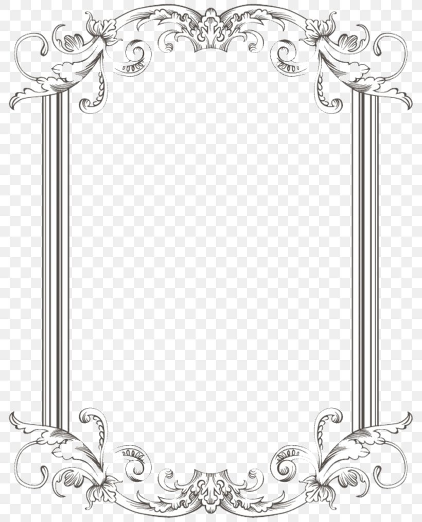Clip Art, PNG, 787x1015px, Borders And Frames, Area, Black And White, Body Jewelry, Border Download Free