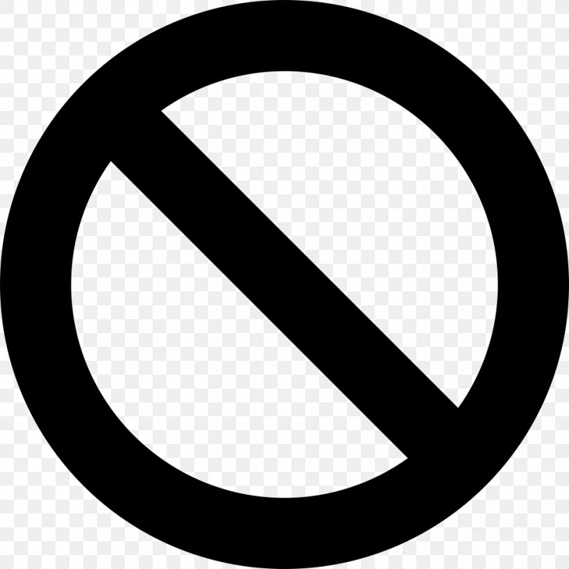 No Symbol Icon Design, PNG, 980x980px, No Symbol, Black And White, Font Awesome, Icon Design, Oval Download Free