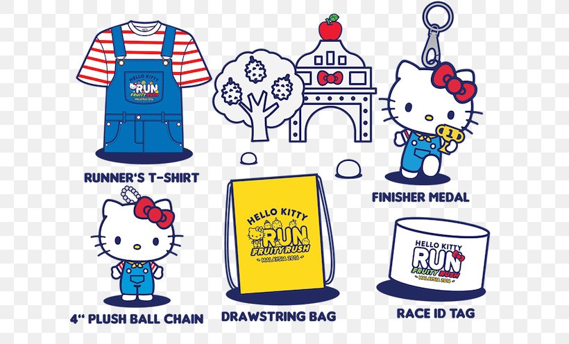 Hello Kitty Lake Gardens, Kuala Lumpur Fruity Rush T-shirt Cat, PNG, 650x496px, 2016, 2017, Hello Kitty, Area, Baby Toddler Clothing Download Free