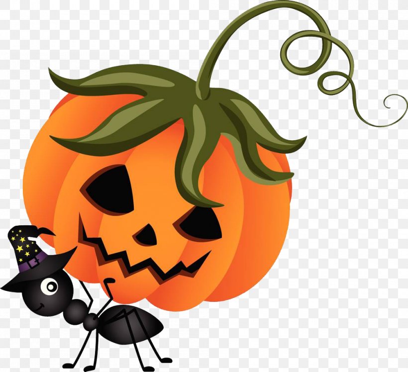Jack-o'-lantern Pumpkin Vector Graphics Halloween, PNG, 1000x913px, Ant, Artwork, Calabaza, Cartoon, Cucurbita Download Free