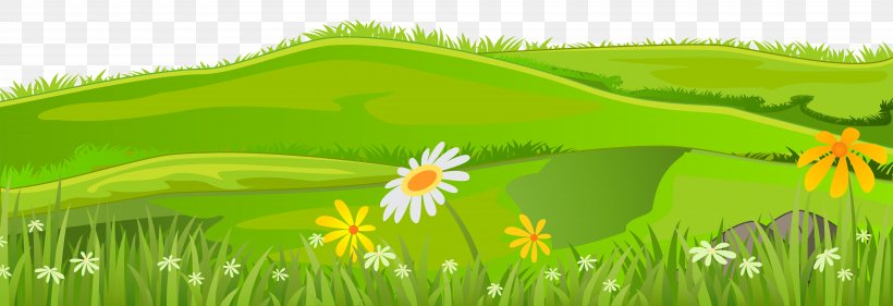 Lawn Clip Art, PNG, 8000x2745px, Lawn, Energy, Field, Flora, Flower Download Free