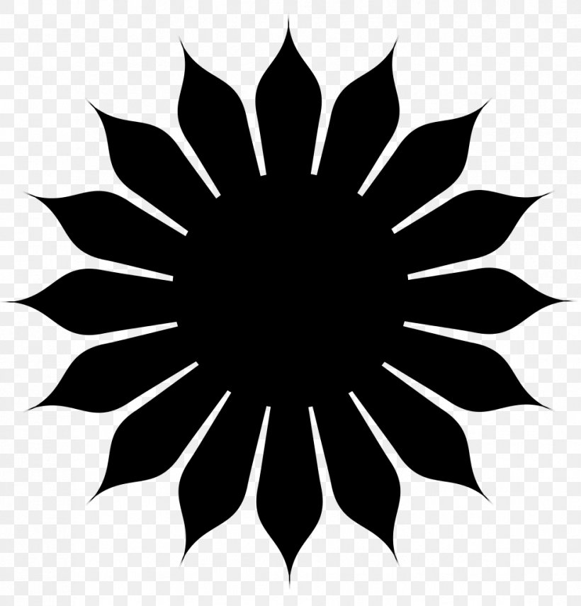 Common Daisy Symbol, PNG, 981x1024px, Common Daisy, Black, Black And White, Daisybush, Flower Download Free