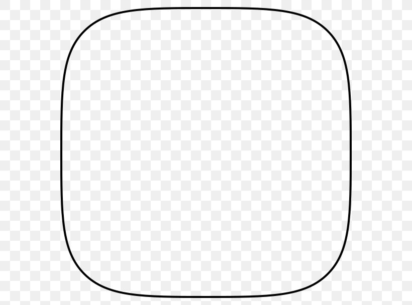 Squircle Square Circle Superellipse Shape, PNG, 608x608px, Squircle, Area, Auto Part, Black, Black And White Download Free