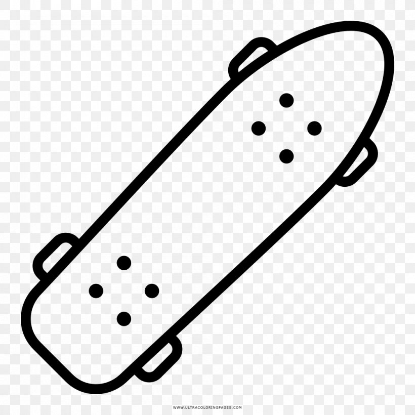 Skateboard Drawing Clip Art, PNG, 1000x1000px, Skateboard, Area, Black, Black And White, Coloring Book Download Free