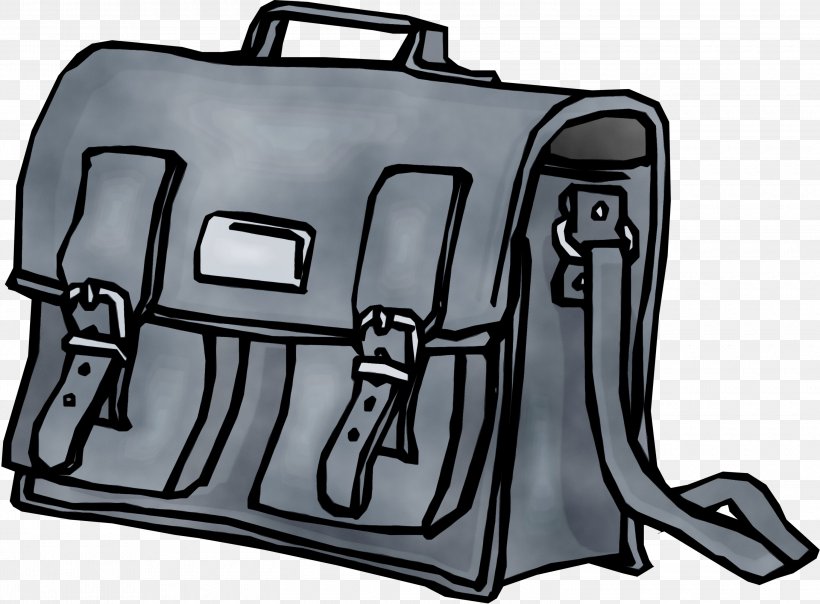 School Black And White, PNG, 3000x2212px, Watercolor, Bag, Baggage, Black M, Black White M Download Free