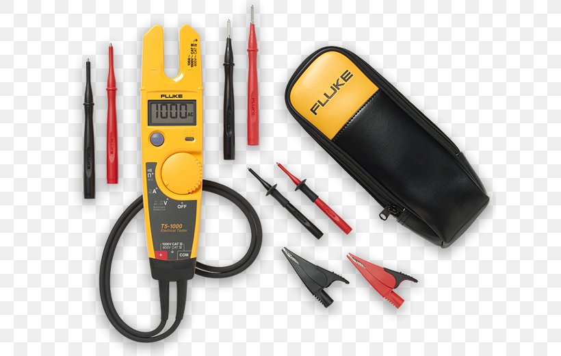 Multimeter Fluke Corporation Test Light Electric Potential Difference Current Clamp, PNG, 630x520px, Multimeter, Alternating Current, Current Clamp, Digital Multimeter, Direct Current Download Free