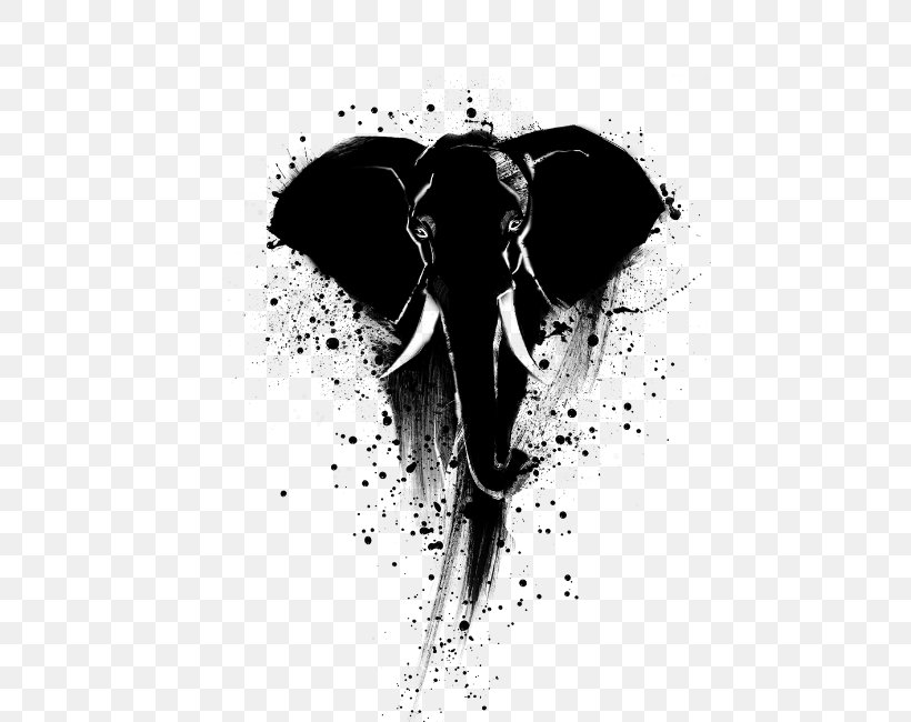 African Elephant Douchegordijn Indian Elephant Desktop Wallpaper  Elephantidae, PNG, 650x650px, African Elephant, Art, Artist, Black And