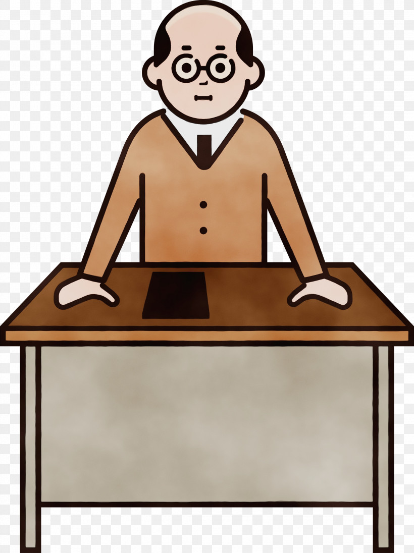 Cartoon Line Sitting Behavior Human, PNG, 2244x3000px, Teacher, Behavior, Cartoon, Desk, Education Download Free