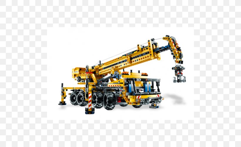 Lego Technic Mobile Crane Toy Block, PNG, 500x500px, Lego, Brand, Construction Equipment, Construction Set, Crane Download Free
