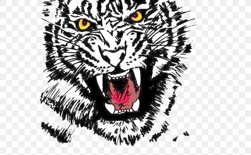 Tiger Logo Drawing Clip Art, PNG, 563x505px, Tiger, Big Cats, Black And White, Carnivoran, Cat Like Mammal Download Free