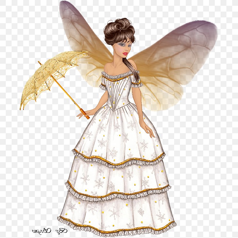 Fairy Costume Design White Figurine Wedding Dress, PNG, 686x822px, Fairy, Angel, Costume, Costume Design, Doll Download Free