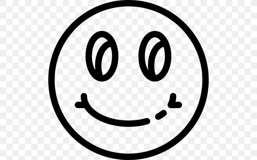 Smiley Emoticon Happiness, PNG, 512x512px, Smiley, Area, Black And White, Emoji, Emoticon Download Free