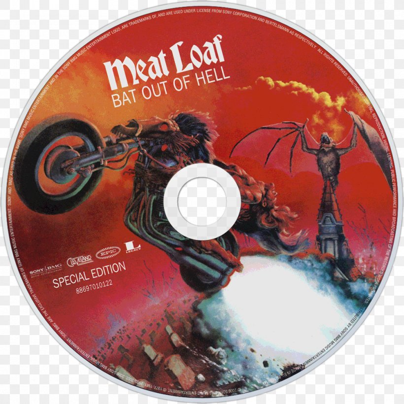 Bat Out Of Hell II: Back Into Hell Compact Disc Album Cover, PNG, 1000x1000px, Watercolor, Cartoon, Flower, Frame, Heart Download Free