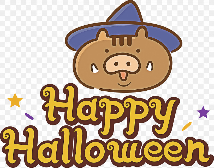 Happy Halloween, PNG, 3000x2355px, Happy Halloween, Cartoon, Logo, Meter, Snout Download Free